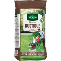 Semences de gazon VILMORIN - Rustique sac de 5KG - Pérenne, dense, ro