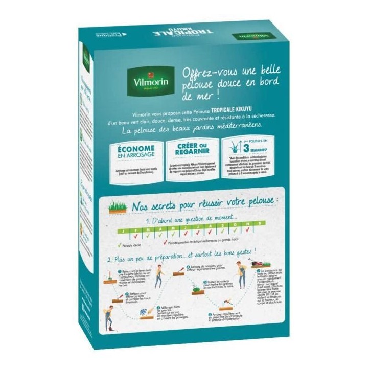 VILMORIN Semences de gazon bord de mer Les Tropicales Kikuyu - 500 g VILMORIN Semences de gazon bord de mer Les Tropicales Kikuyu - 500 g