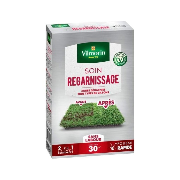 VILMORIN Semences pour soins et regarnissage universel de gazon - 2 en 1 - 500 g VILMORIN Semences pour soins et regarnissage universel de gazon - 2 en 1 - 500 g