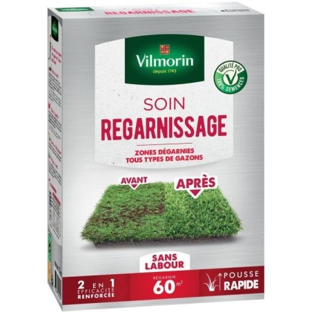 Semences de gazon VILMORIN - Soins regarnissage universel 2 en 1 boite