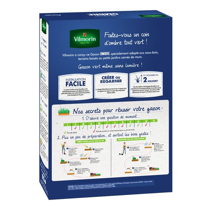 Gazon - Vilmorin - Gazon Ombre - 1 kg Gazon - Vilmorin - Gazon Ombre - 1 kg