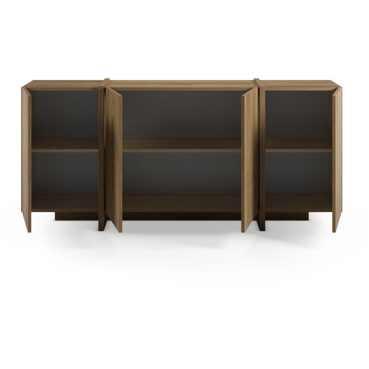 Buffet VOLIA - Chene Foncé – 4 portes – 180 x 40 x 79 cm Buffet VOLIA - Chene Foncé – 4 portes – 180 x 40 x 79 cm
