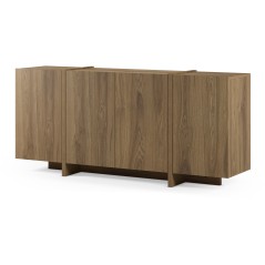Buffet VOLIA - Chene Foncé – 4 portes – 180 x 40 x 79 cm