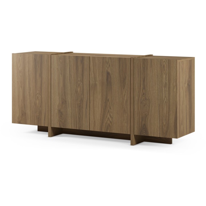 Buffet VOLIA - Chene Foncé – 4 portes – 180 x 40 x 79 cm Buffet VOLIA - Chene Foncé – 4 portes – 180 x 40 x 79 cm