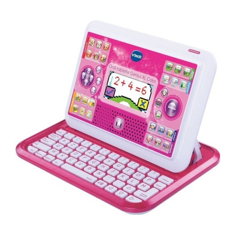 Ordi-Tablette Enfant VTECH Genius XL Color Rose - 2 en 1 avec écran c