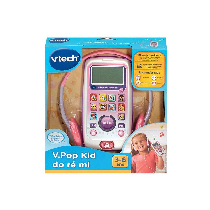 Baladeur musical éducatif VTECH V.Pod Kid Do, Ré, Mi rose - Pour enf