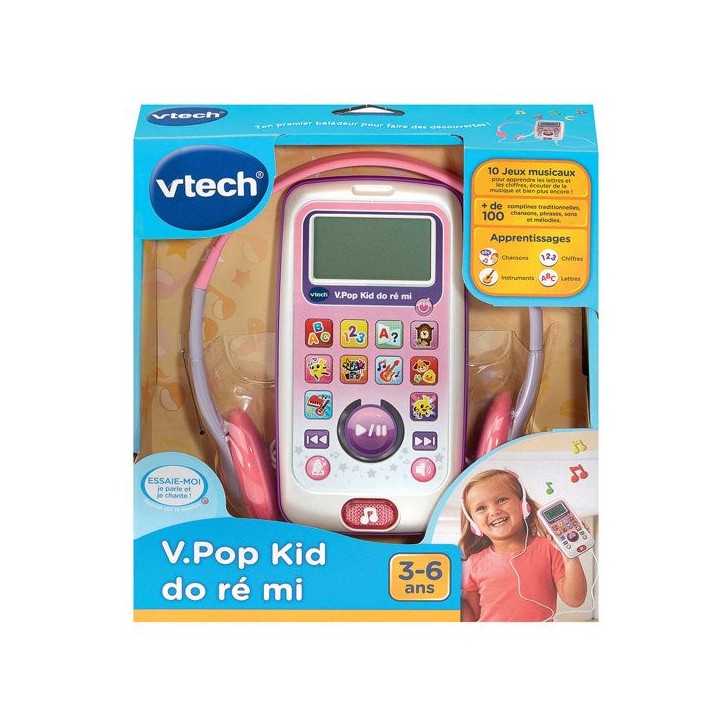 Baladeur musical éducatif VTECH V.Pod Kid Do, Ré, Mi rose - Pour enfants de 3 a 6 ans Baladeur musical éducatif VTECH V.Pod Kid Do, Ré, Mi rose - Pour enfants de 3 a 6 ans
