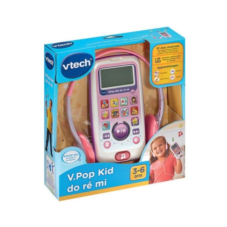 Baladeur musical éducatif VTECH V.Pod Kid Do, Ré, Mi rose - Pour enfants de 3 a 6 ans