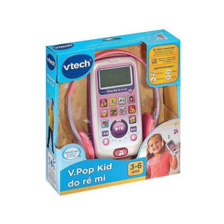 Baladeur musical éducatif VTECH V.Pod Kid Do, Ré, Mi rose - Pour enfants de 3 a 6 ans Baladeur musical éducatif VTECH V.Pod Kid Do, Ré, Mi rose - Pour enfants de 3 a 6 ans