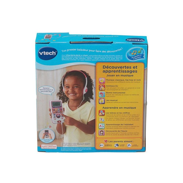 Baladeur musical éducatif VTECH V.Pod Kid Do, Ré, Mi rose - Pour enfants de 3 a 6 ans Baladeur musical éducatif VTECH V.Pod Kid Do, Ré, Mi rose - Pour enfants de 3 a 6 ans