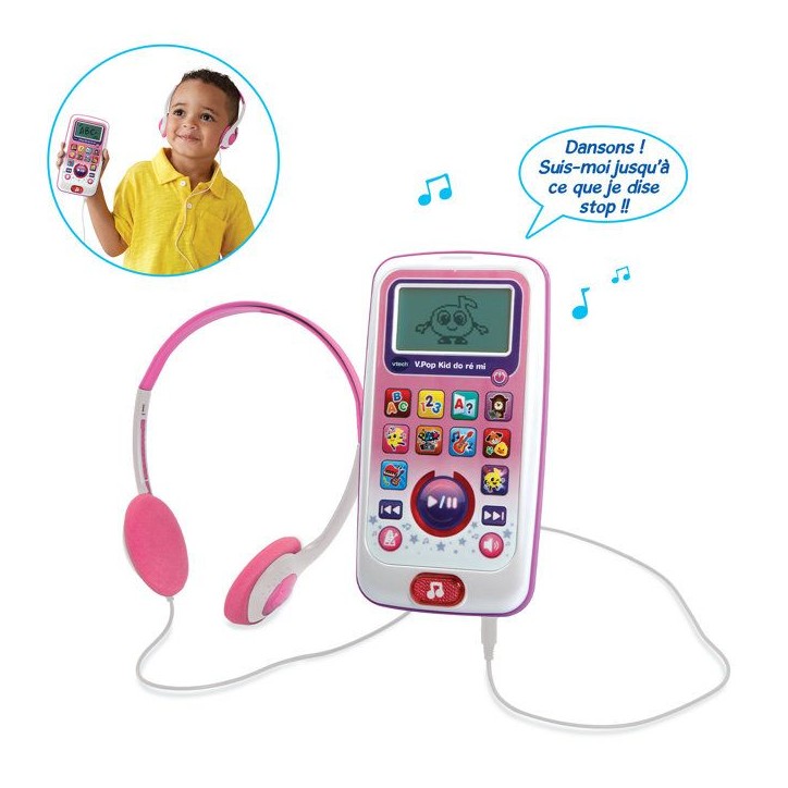 Baladeur musical éducatif VTECH V.Pod Kid Do, Ré, Mi rose - Pour enfants de 3 a 6 ans Baladeur musical éducatif VTECH V.Pod Kid Do, Ré, Mi rose - Pour enfants de 3 a 6 ans
