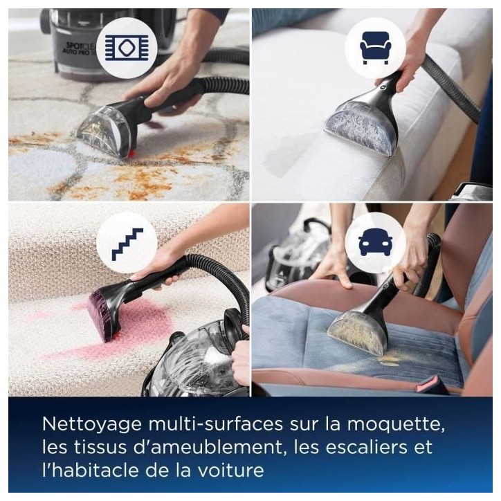 BISSELL SpotClean Auto Pro Select 3730N - Détache, Nettoie et Aspire - Réservoir grande capacité - Longue portée BISSELL SpotClean Auto Pro Select 3730N - Détache, Nettoie et Aspire - Réservoir grande capacité - Longue portée