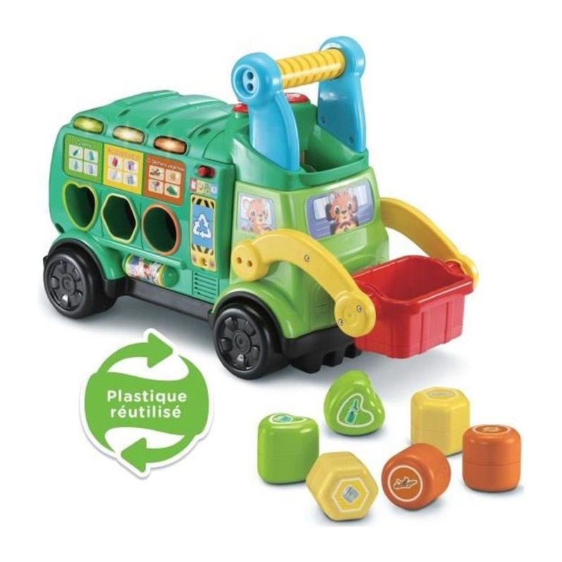 Porteur Maxi Camion Poubelle Recyclo'Formes - VTECH BABY - Jouet éduc