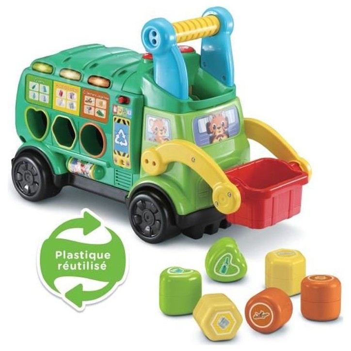 Porteur Maxi Camion Poubelle Recyclo'Formes - VTECH BABY - Jouet éducatif pour enfant de 18 a 36 mois Porteur Maxi Camion Poubelle Recyclo'Formes - VTECH BABY - Jouet éducatif pour enfant de 18 a 36 mois