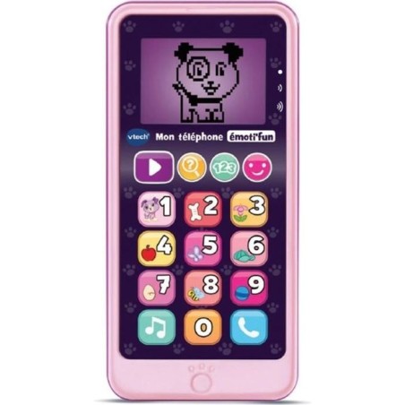 Téléphone Emoti'Fun - VTECH - Rose - Enfant 18 mois - 12 touches lum