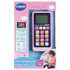 Téléphone Emoti'Fun - VTECH - Rose - Enfant 18 mois - 12 touches lum