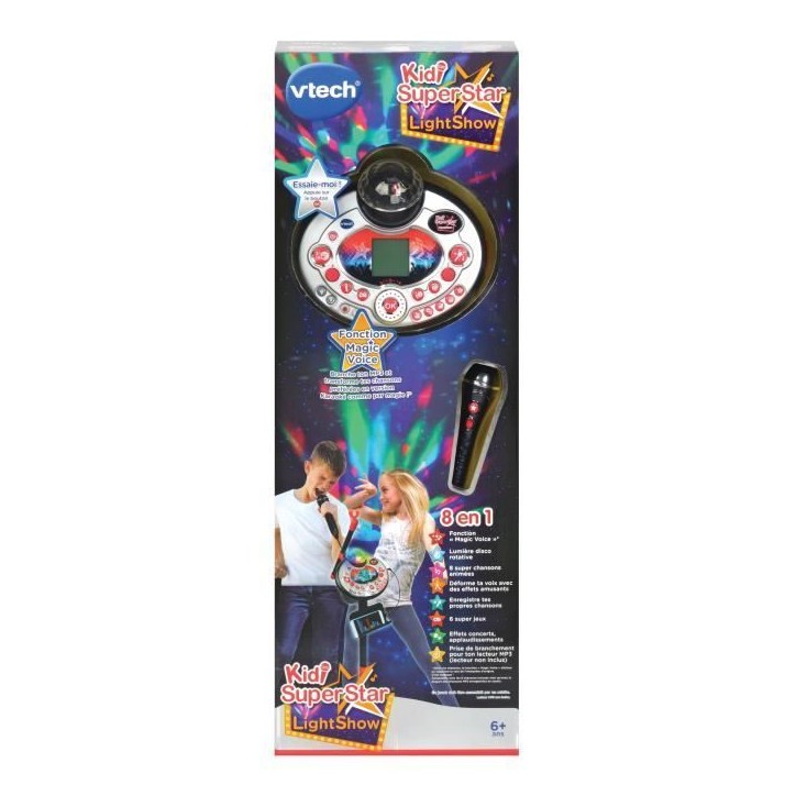 VTECH - Kidi Superstar Lightshow Noir - Micro Karaoké Enfant VTECH - Kidi Superstar Lightshow Noir - Micro Karaoké Enfant