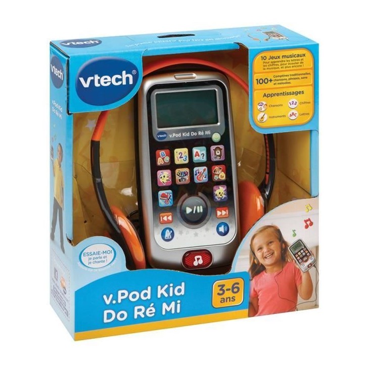 Lecteur musical éducatif V.Pod Kid Do, Ré, Mi de VTECH pour enfants de 3 a 6 ans Lecteur musical éducatif V.Pod Kid Do, Ré, Mi de VTECH pour enfants de 3 a 6 ans