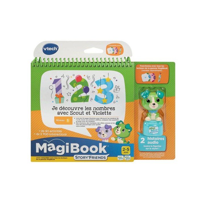 VTECH - MAGIBOOK STORY'FRIENDS - JE DÉCOUVRE LES NOMBRES AVEC SCOUT ET VIOLETTE + PERSONNAGE - Multicolore VTECH - MAGIBOOK STORY'FRIENDS - JE DÉCOUVRE LES NOMBRES AVEC SCOUT ET VIOLETTE + PERSONNAGE - Multicolore