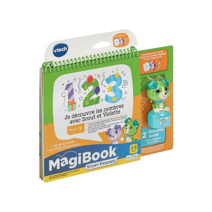 VTECH - MAGIBOOK STORY'FRIENDS - JE DÉCOUVRE LES NOMBRES AVEC SCOUT ET VIOLETTE + PERSONNAGE - Multicolore VTECH - MAGIBOOK STORY'FRIENDS - JE DÉCOUVRE LES NOMBRES AVEC SCOUT ET VIOLETTE + PERSONNAGE - Multicolore