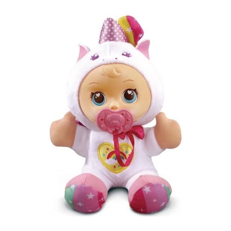 VTECH - Little Love - Paillette Licorne Arc-En-Ciel - Poupée Interact
