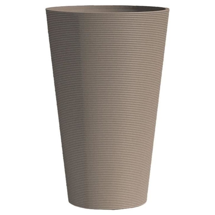 Pot de fleurs haut - GARDEN ID - Green Care Sense Haut Taupe - 55 cm - Garantie de 10 ans - 100% recyclé - Résistance UV et ge Pot de fleurs haut - GARDEN ID - Green Care Sense Haut Taupe - 55 cm - Garantie de 10 ans - 100% recyclé - Résistance UV et ge
