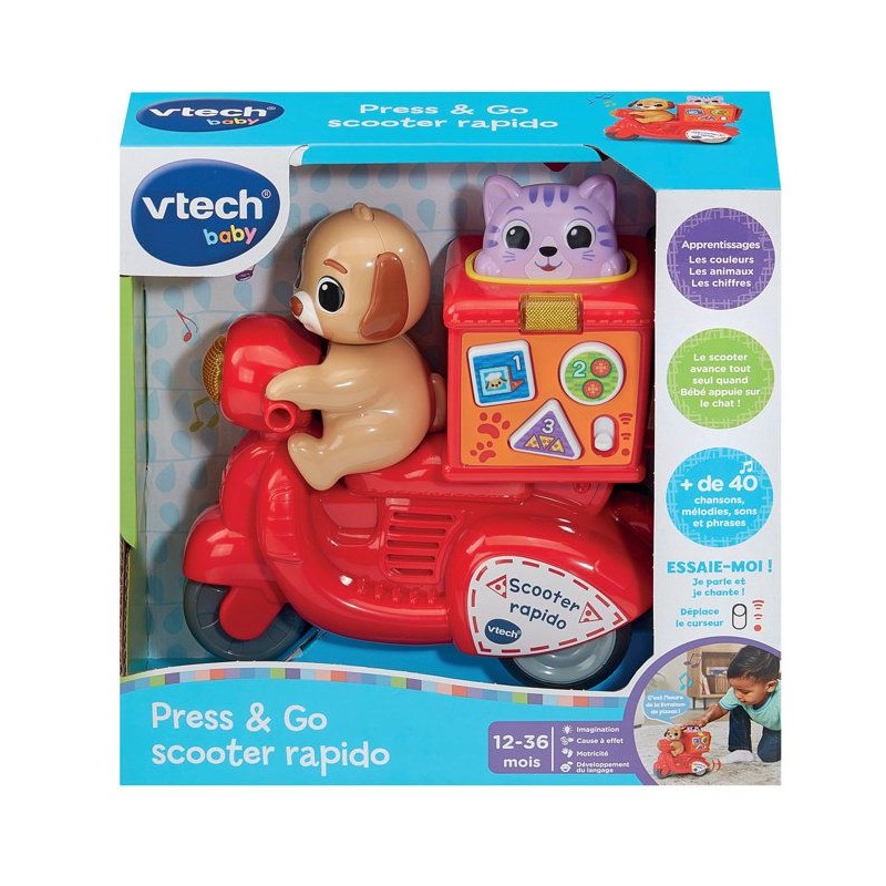 VTECH BABY - PRESS & GO SCOOTER RAPIDO - Rouge