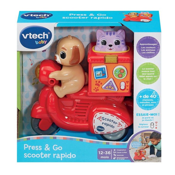 VTECH BABY - PRESS & GO SCOOTER RAPIDO - Rouge VTECH BABY - PRESS & GO SCOOTER RAPIDO - Rouge