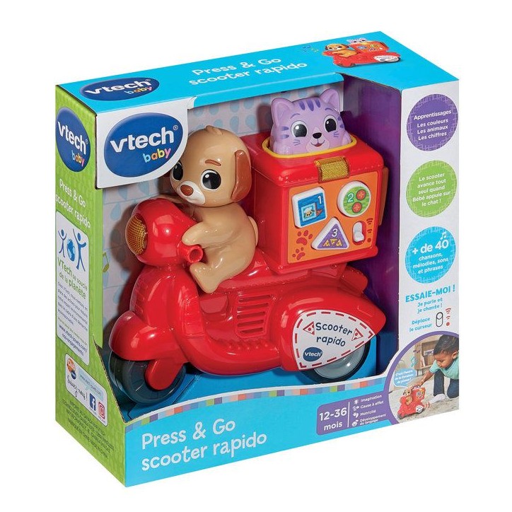 VTECH BABY - PRESS & GO SCOOTER RAPIDO - Rouge VTECH BABY - PRESS & GO SCOOTER RAPIDO - Rouge