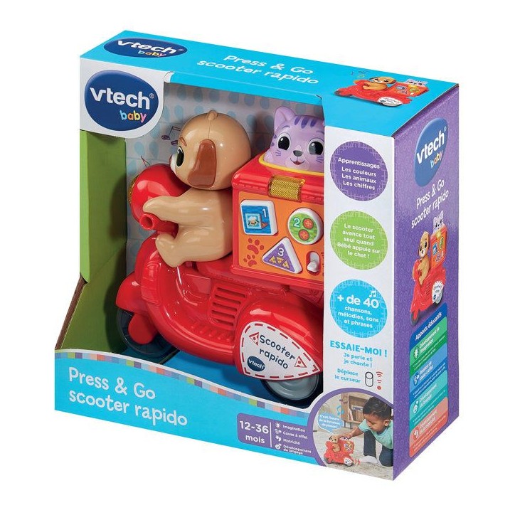 VTECH BABY - PRESS & GO SCOOTER RAPIDO - Rouge VTECH BABY - PRESS & GO SCOOTER RAPIDO - Rouge