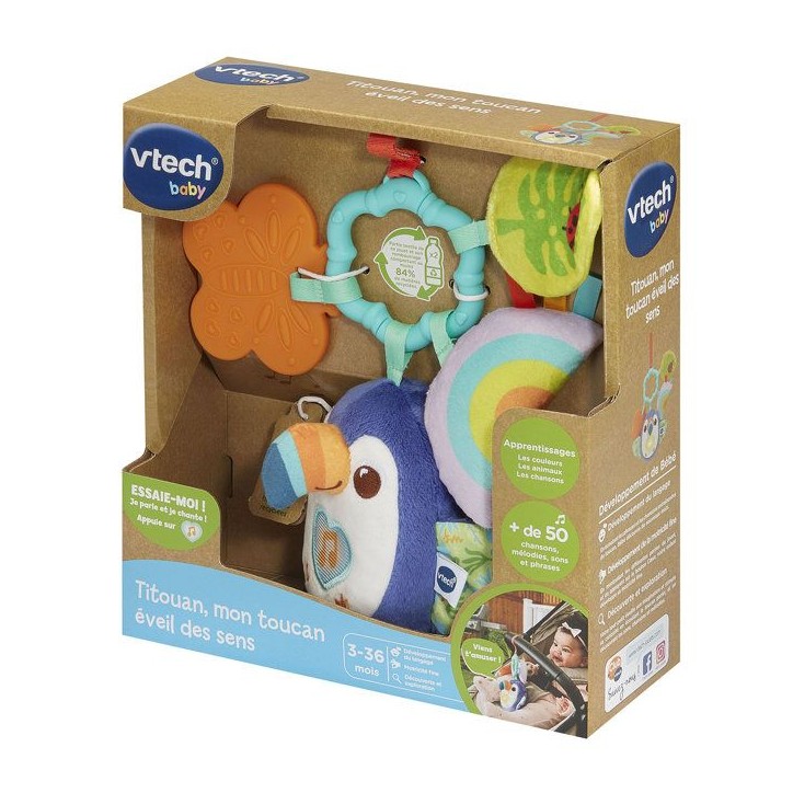 VTECH BABY - TITOUAN, MON TOUCAN ÉVEIL DES SENS (BOUTEILLES PLASTIQUE RECYCLÉES) - Multicolore VTECH BABY - TITOUAN, MON TOUCAN ÉVEIL DES SENS (BOUTEILLES PLASTIQUE RECYCLÉES) - Multicolore