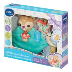 VTECH BABY - COFFRET NAISSANCE TOUDOUX - DOUDOU ET BRACELETS HOCHETS (