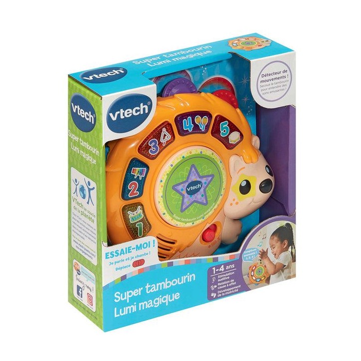 VTECH BABY - SUPER TAMBOURIN LUMI MAGIQUE - Multicolore VTECH BABY - SUPER TAMBOURIN LUMI MAGIQUE - Multicolore