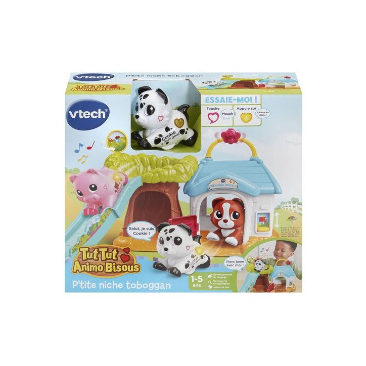 VTECH - TUT TUT ANIMO BISOUS - PTITE NICHE TOBOGGAN (+ COOKIE CHIEN GENTIL) - Multicolore
