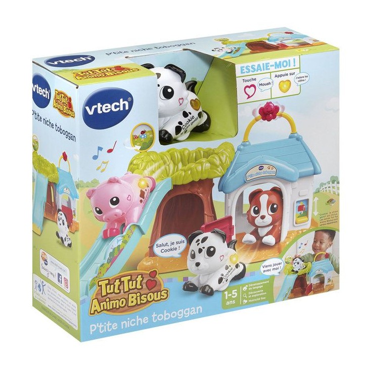 VTECH - TUT TUT ANIMO BISOUS - PTITE NICHE TOBOGGAN (+ COOKIE CHIEN GENTIL) - Multicolore