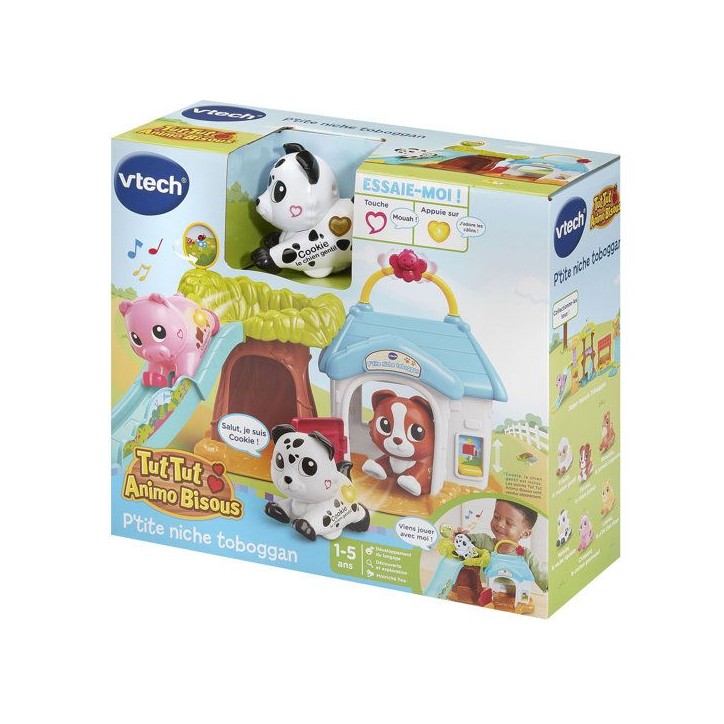 VTECH - TUT TUT ANIMO BISOUS - PTITE NICHE TOBOGGAN (+ COOKIE CHIEN GENTIL) - Multicolore