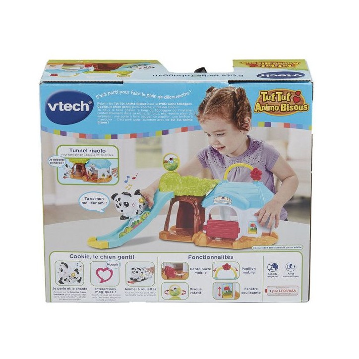 VTECH - TUT TUT ANIMO BISOUS - PTITE NICHE TOBOGGAN (+ COOKIE CHIEN GENTIL) - Multicolore