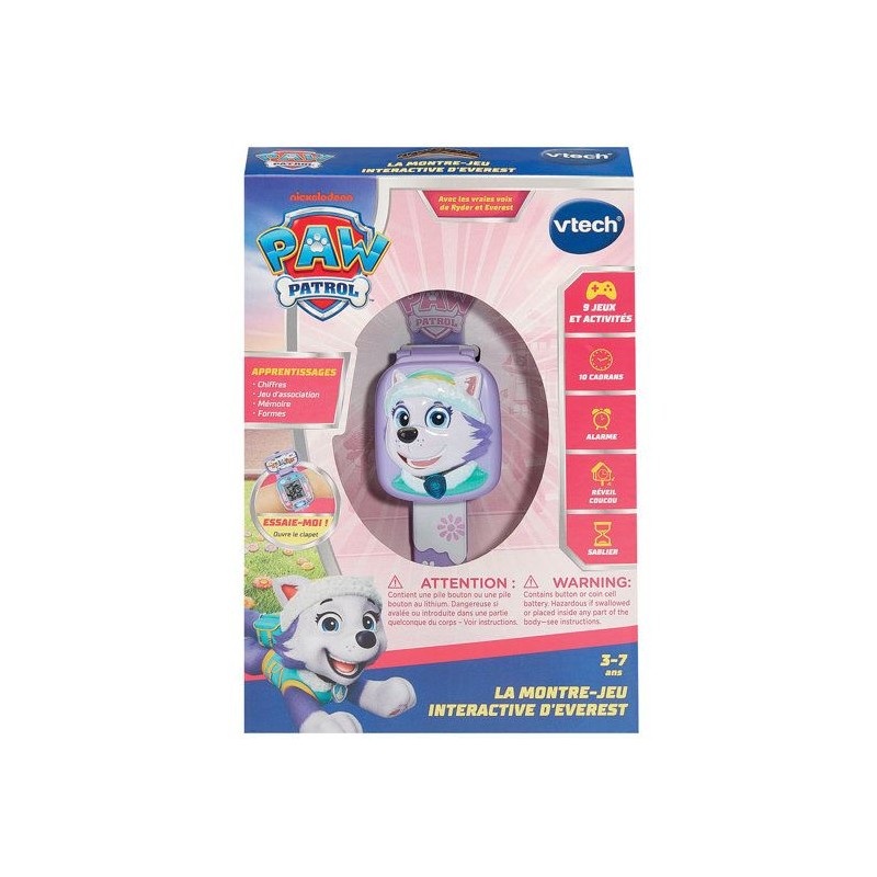 VTECH - PAT PATROUILLE - LA MONTRE-JEU INTERACTIVE D'EVEREST - Violet