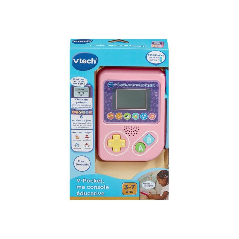 VTECH - V-POCKET, MA CONSOLE ÉDUCATIVE ROSE - Rose
