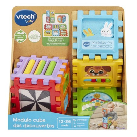 VTECH BABY - MODULO CUBE DES DÉCOUVERTES (PLASTIQUE RÉUTILISÉ) - Mu