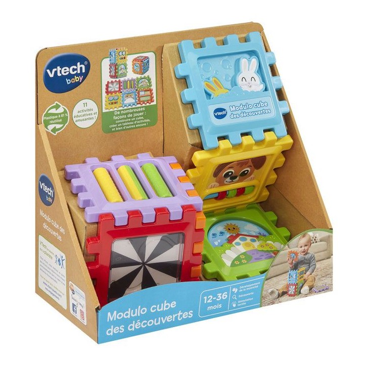 VTECH BABY - MODULO CUBE DES DÉCOUVERTES (PLASTIQUE RÉUTILISÉ) - Multicolore VTECH BABY - MODULO CUBE DES DÉCOUVERTES (PLASTIQUE RÉUTILISÉ) - Multicolore
