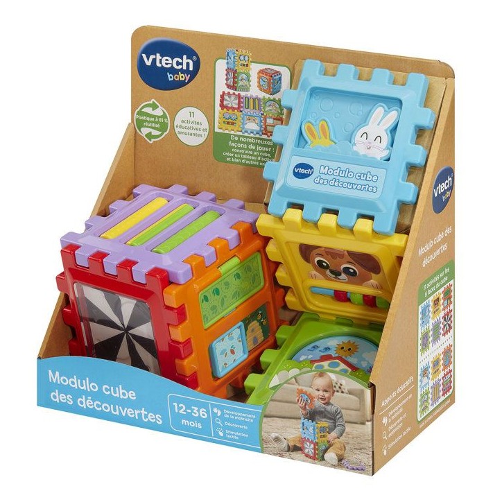 VTECH BABY - MODULO CUBE DES DÉCOUVERTES (PLASTIQUE RÉUTILISÉ) - Multicolore VTECH BABY - MODULO CUBE DES DÉCOUVERTES (PLASTIQUE RÉUTILISÉ) - Multicolore