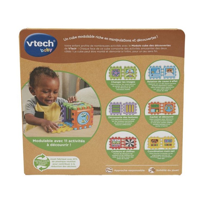 VTECH BABY - MODULO CUBE DES DÉCOUVERTES (PLASTIQUE RÉUTILISÉ) - Multicolore VTECH BABY - MODULO CUBE DES DÉCOUVERTES (PLASTIQUE RÉUTILISÉ) - Multicolore