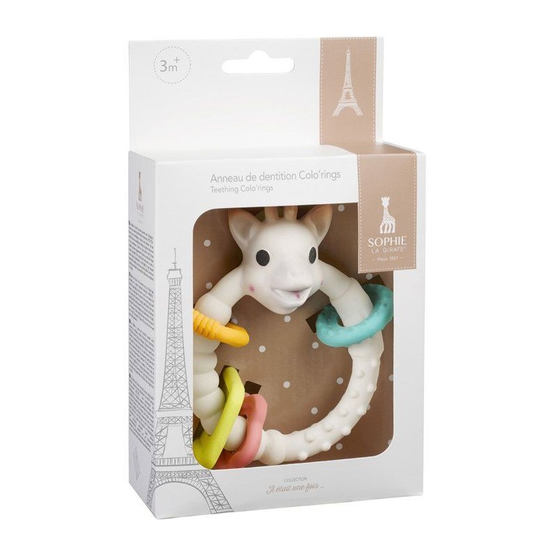 Anneau de dentition - SOPHIE LA GIRAFE - Colo'Rings - Caoutchouc natur