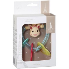Hochet Coeur - SOPHIE LA GIRAFE - Billes colorées - Médaillons sonor