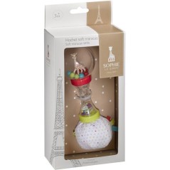 Hochet - SOPHIE LA GIRAFE - Soft Maracas - Billes a agiter - Textile d