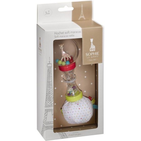 Hochet - SOPHIE LA GIRAFE - Soft Maracas - Billes a agiter - Textile d