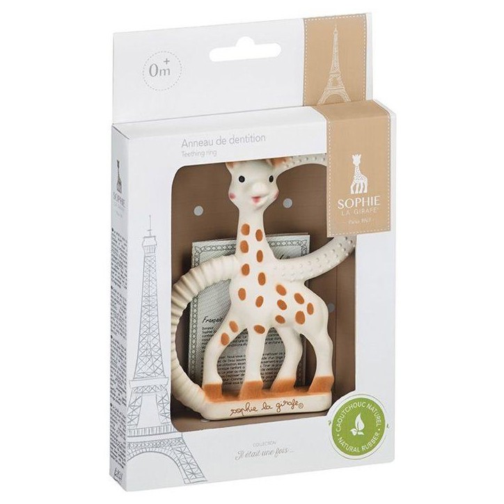 Anneau de dentition - SOPHIE LA GIRAFE - Tres Souple - Caoutchouc naturel
