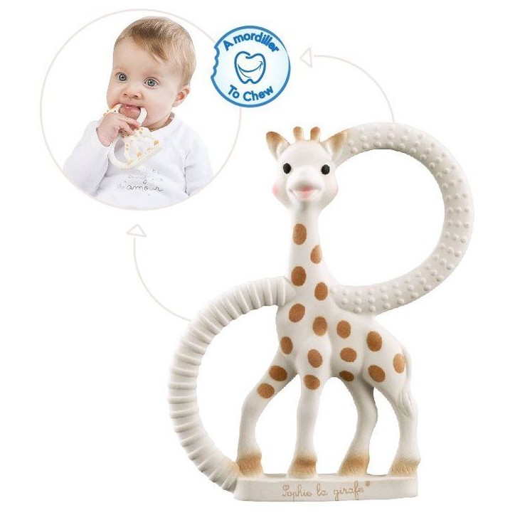 Anneau de dentition - SOPHIE LA GIRAFE - Tres Souple - Caoutchouc naturel