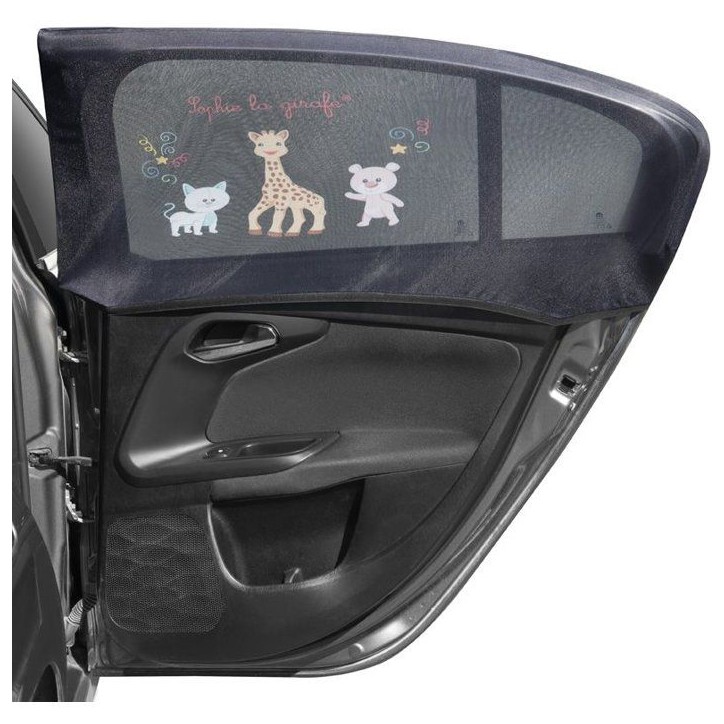 Lot de 2 Pare-soleil voiture - SOPHIE LA GIRAFE - Chausssettes - Universels - Lavables Lot de 2 Pare-soleil voiture - SOPHIE LA GIRAFE - Chausssettes - Universels - Lavables